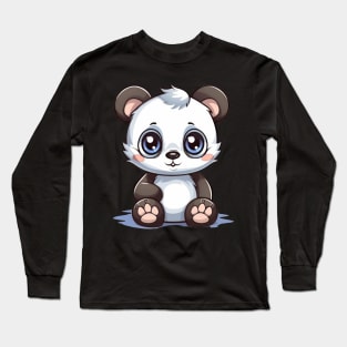 This baby panda cartoon is too cute to handle Long Sleeve T-Shirt